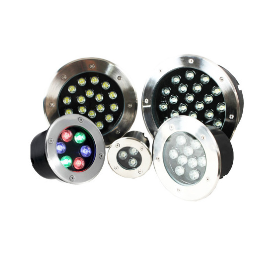 RGB LED Outdoor Underground Lights Waterproof IP65 Lawn Buried Lamp AC 12V/24V Style # C040