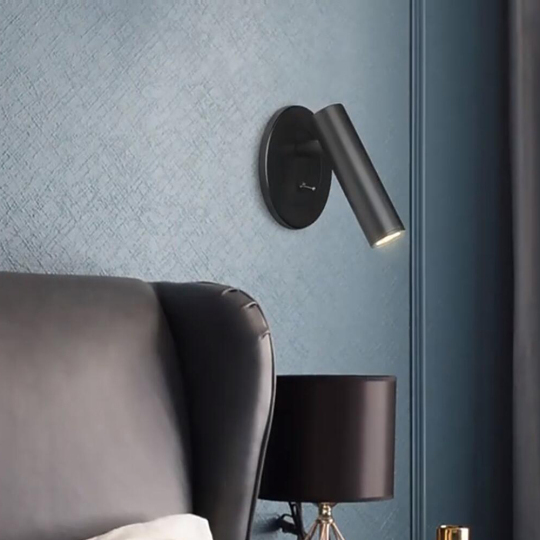 3W COB LED Bedside Reading Light High CRI Wall Sconce Lamp Fixture Rotatable Direction Spotlight Switch Style # D22108