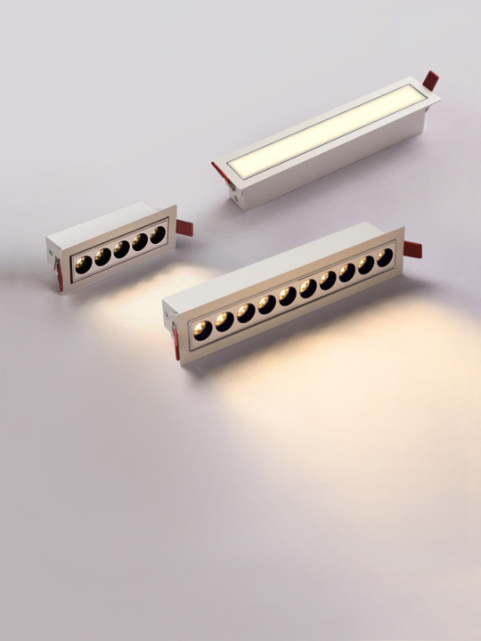 LED Linear Grille Light Fixture Anti-glare Spotlight / Floodlight Ceiling Lamp Style # A1730