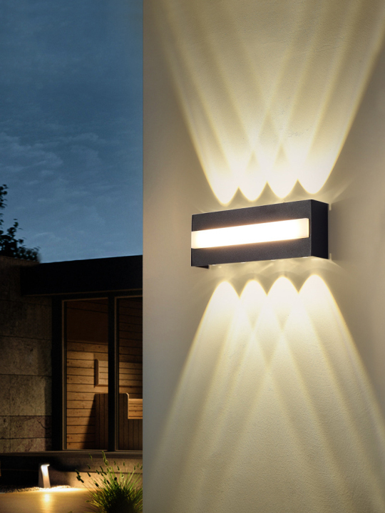 COB LED Outdoor Wall Lamp Up Down Lighting Waterproof Acrylic Yard Light Fixture Style # C03222