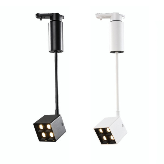 8W LED L Type Track Light Long Arm Ceiling Lamp Fixture Rotatable Museum Spotlight Style # A3105