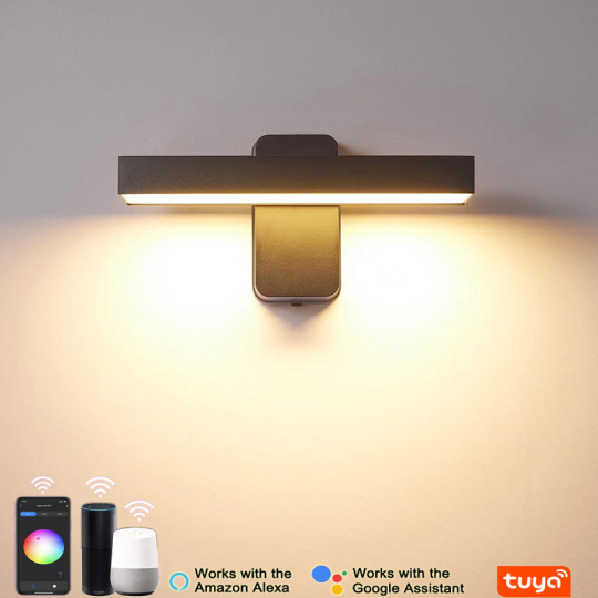 10W Smart LED Dimmable Outdoor Wall Lamp RGBW Color Change APP Control Swivel Light Fixture Style # C03233