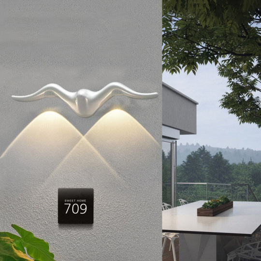 10W COB LED Outdoor Wall Light Seagull Shape Waterproof Yard Porch Lamp Fixture Style # C03235