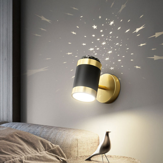 6W COB LED Swivel Head Wall Sconce Lamp Starry Atmosphere Lights Fixture Hotel Style # D22119