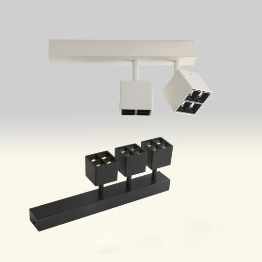 LED Anti-Glare Ceiling Light Fixture Adjustable Lamp Head Surface Mounted Spotlight Style # A3107