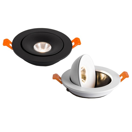 2Pcs LED COB Bedroom Ceiling Lamp Fixture Embedded Spotlight Rotatable Light Head Style # A2028