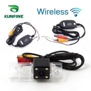 For Peugeot 408 2010-2013 KUNFINE Wireless / Wire CCD Car Rear View Camera Backup Parking Reverse Camera Assist HD Wide Angle