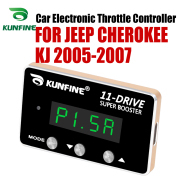 KUNFINE Car Electronic Throttle Controller Racing Accelerator Potent Booster For JEEP CHEROKEE KJ 2005-2007 PETROL DIESEL