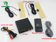 KUNFINE 12V-24V Car ISDB-T Digital TV Receiver Box Full One Seg With Two Tuner Antenna KF-V8008