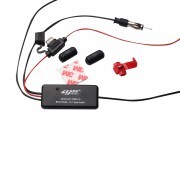 Car radio FM AM DAB+ antenna signal amplifier 3-in-1 Amplifier Fully compatible with AM FM DAB+ signals Wide frequency range 0~