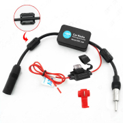 KUNFINE Universal Auto Car Radio FM Antenna Signal Booster Amplifier for Marine Car Vehicle Boat RV 12V Signal Antenna Enhance