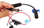 KUNFINE Universal Auto Car Radio FM Antenna Signal Booster Amplifier for Marine Car Vehicle Boat RV 12V Signal Antenna Enhance
