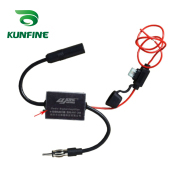 12V 24V Universal Metal Auto Car Radio FM Antenna Signal Booster Amp Amplifier for Marine Car Vehicle Signal Antenna Enhance