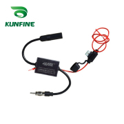 12V 24V Universal Metal Auto Car Radio FM Antenna Signal Booster Amp Amplifier for Marine Car Vehicle Signal Antenna Enhance