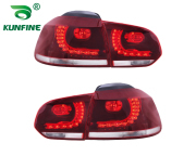 Car styling Car Tail Light Assembly For VW golf6 mk6 R20 2008-2013 Brake Light flowing water flicker With Turning Signal Light