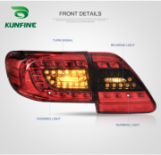 KUNFINE Pair Of Car Tail Light Assembly For TOYOTA COROLLA 2011-2013 LED Brake Light With Turning Signal Light