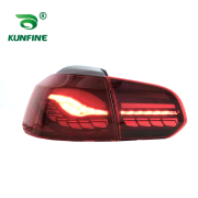 Car Tail Light Assembly For VW golf6 mk6 R20 2008-2013 Brake Light dragon running water flicker With Turning Signal Light