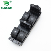 Car Driver Side Master Power Window Switch for 1J4 959 857C VW SKODA BORA (Green light 9PIN)