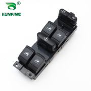 Car Driver Side Master Power Window Switch for 1J4 959 857B VW PASSTA SKODA (Green light 9PIN)