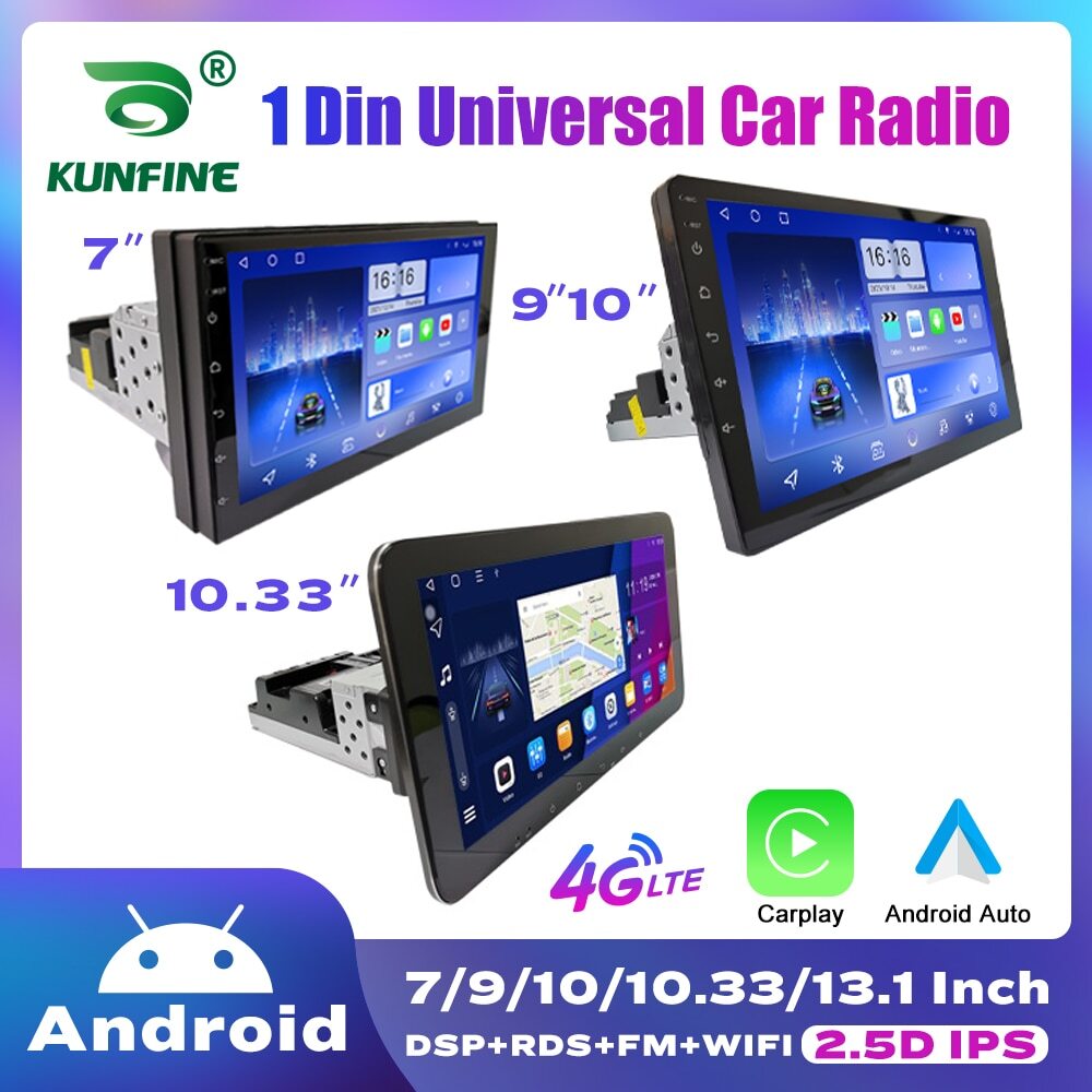 1din Autoradio Carplay Auto GPS Navigation Ips Ecran rétractable 1 Din  Android Multimedia Player Universal Audio Video No Dvd