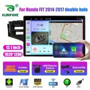 13.1 inch Car Radio For Honda FIT 14-17 double hole Car DVD GPS Navigation Stereo Carplay 2 Din Central Multimedia Android Auto