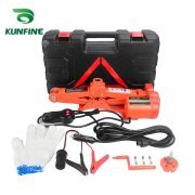 KUNFINE Portable 12V Car Jack 3Ton Electric Jack Auto Lift Scissor Jack Lifting Machinisms Lift Jack Muti Function