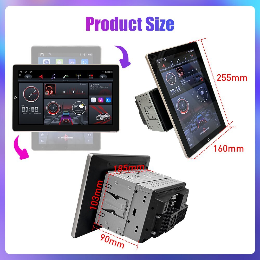 10.1 Inch Android 13 Double Din CarPlay & Android Auto 6G+64G Car Stereo