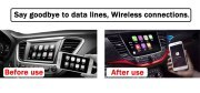 KUNFINE Wireless Wire Apple CarPlay Dongle for Android Car stereo Unit USB Carplay Stick with Android AUTO