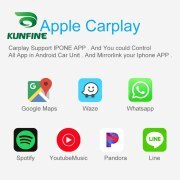 KUNFINE Wire CarPlay Dongle Carplay Adapter for Android Car stereo Unit USB Carplay Stick with Android AUTO