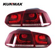 Pair Of Car Tail Light Assembly For VW golf6 mk6 R20 2008-2013 Flowing Water Flicker Turning Signal Light golf 6 taillight lamp