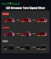 Pair Of Car Tail Light Assembly For VW golf6 mk6 R20 2008-2013 Flowing Water Flicker Turning Signal Light golf 6 taillight