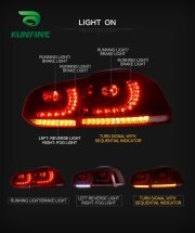 2021 Pair Of Car Tail Light Assembly For VW golf6 mk6 R20 2008-2013 Flowing Water Flicker Turning Signal Light golf 6 taillight