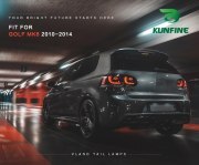 Pair Of Car Tail Light Assembly For VW golf6 mk6 R20 2008-2013 Brake Light With Turning Signal Light Car led Tail light