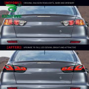 Pair Of Car Tail Light Assembly For Mitsubishi Lancer 2008-2018 LED Brake Signal light Car led Tail light Tuning Parts