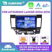 10.33 Inch Car Radio For Mitsubishi Lancer 06-18 2Din Android Octa Core Car Stereo DVD GPS Navigation Player QLED Screen Carplay