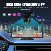 10.26 Inch Wireless CarPlay Monitor IPS Screen Android Auto Touch Screen WIFI FM BT 5.0 Rearview Dash Cam Multimedia Player AUX