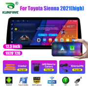 12.3 Inch In-cell IPS Screen Car Radio For Toyota Sienna 2021 High Android Octa Core Car Stereo DVD GPS Navigation Carplay