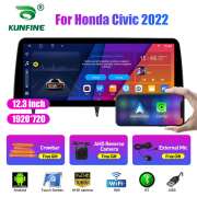 12.3 Inch In-cell IPS Screen Car Radio For Honda Civic 2022 Android Octa Core Car Stereo DVD GPS Navigation Carplay