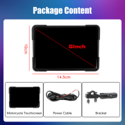 5 Inch Portable GPS Navigation Motorcycle Waterproof Carplay Display Motorcycle Wireless Android Auto IPX7 GPS Screen