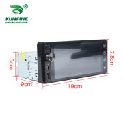 KUNFINE Universal Car Radio 6.25' 1Din Player Car Stereo Video MP5 Player Build-in Carplay Android Auto Bluetooth USB&Type-C