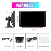 Universal 7 Inch Touch Screen Wireless Carplay Android Auto Car Radio Portable Multimedia Player Stereo Bluetooth Navigation