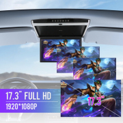 17.3 Inch Car Roof Monitor TV Flip Down 1080P Video HD IPS Screen With Ambient Light USB TF HDMI FM Bluetooth Android 10