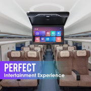 19 Inch Car Roof Monitor TV Flip Down 1080P Video HD IPS Touch Screen With 16-color Ambient Light USB TF HDMI FM Bluetooth Andro