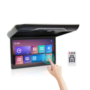 19 Inch Car Roof Monitor TV Flip Down 1080P Video HD IPS Touch Screen With 16-color Ambient Light USB TF HDMI FM Bluetooth Andro