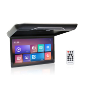19 Inch Car Roof Monitor TV Flip Down 1080P Video HD IPS Screen With 16-color Ambient Light USB TF HDMI FM Bluetooth Android 10