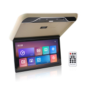 19 Inch Car Roof Monitor TV Flip Down 1080P Video HD IPS Screen With 16-color Ambient Light USB TF HDMI FM Bluetooth Android 10