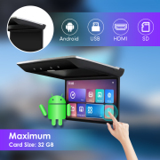 15.6 Inch Car Roof Monitor TV Flip Down 1080P Video HD Screen IPS Screen With 16-color Ambient Light SD HDMI FM Android 10