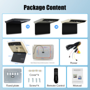 15.6 Inch Car Roof Monitor TV Flip Down 1080P Video HD Screen IPS Screen With 16-color Ambient Light SD HDMI FM Android 10