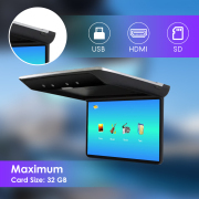 15.6 Inch Car Roof Monitor TV Flip Down 1080P Video HD Screen MP5 Player IPS Screen With 16-color Ambient Light USB SD HDMI FM