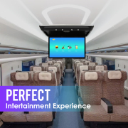 15.6 Inch Car Roof Monitor TV Flip Down 1080P Video HD Screen MP5 Player IPS Screen With 16-color Ambient Light USB SD HDMI FM